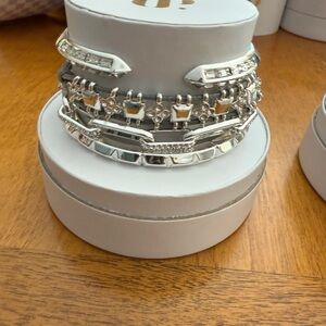 Silver and Gold Tone Bracelet Set